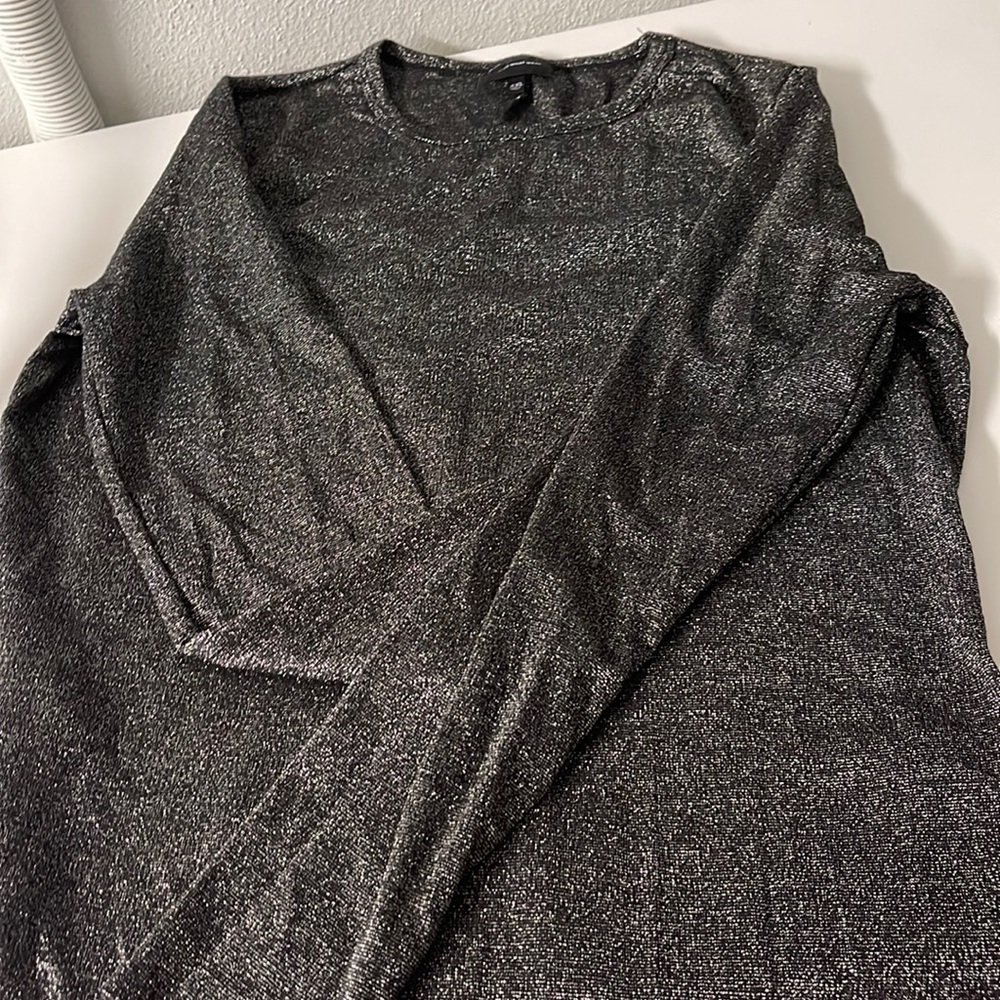 EUC Who What Wear Black & Silver Glittery Body Suit XXL